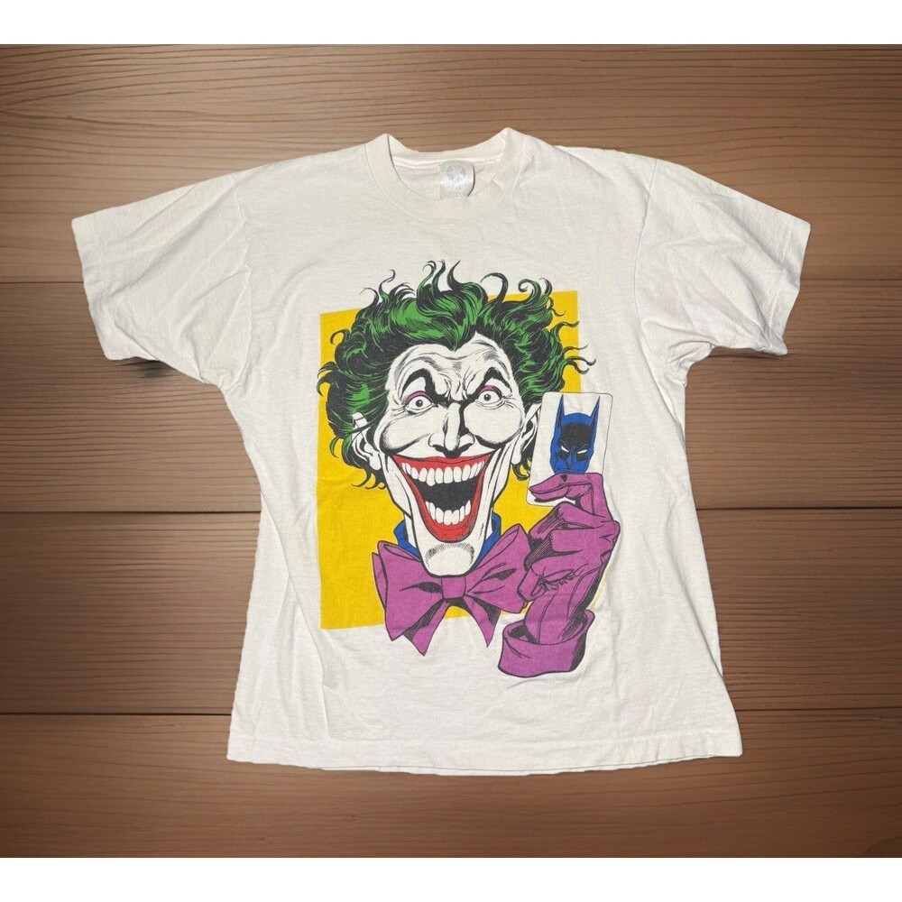 Vintage Batman Joker The Killing Joke DC Single‎ Stitch Graphic T-Shirt Sz Large